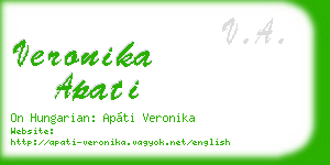 veronika apati business card